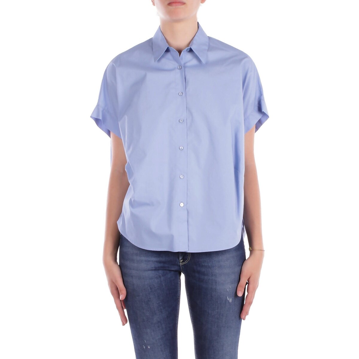 Textil Mulher camisas Manila Grace C067CU Azul