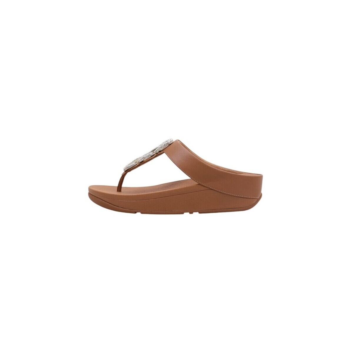 Sapatos Mulher Sandálias FitFlop FINO CRYSTAL-CHAIN Castanho