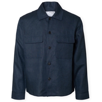 Selected Camisa Relaxed - Wyatt Linen - Outer Space