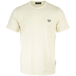 Textil Homem T-Shirt mangas curtas Fred Perry Ringer Bege