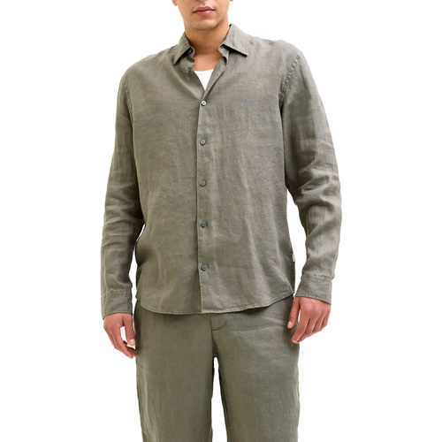 Textil Homem Camisas mangas comprida Jack & Jones  Verde