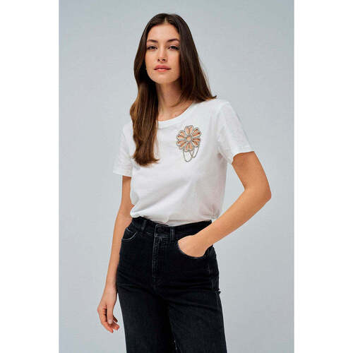 Textil Mulher T-shirts e Pólos Salsa 21009363-011-1-1 Branco