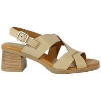 Sapatos Mulher Sandálias Miswear SANDALIA CÓMODA Y MODERNA DE TACÓN MEDIO 2971  BEIGE Bege