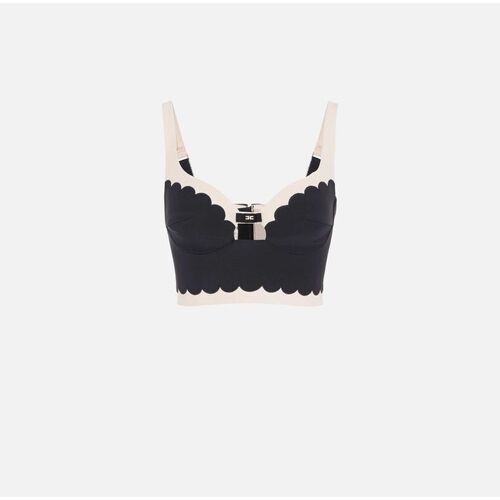 Textil Mulher Tops sem mangas Elisabetta Franchi TO01952E2-E84 Bege