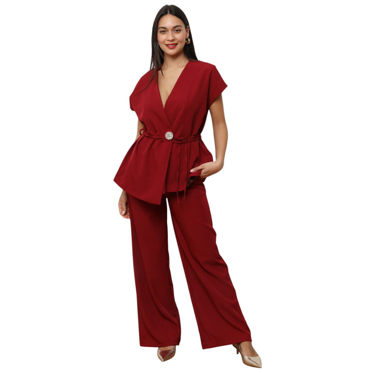 Textil Mulher Todos os fatos de treino La Modeuse 74395_P175878 Bordô