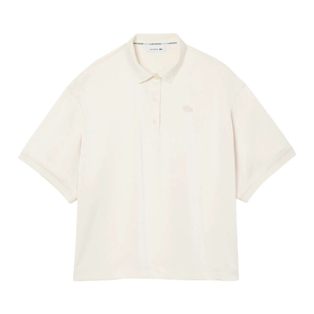 Textil Mulher camisas Lacoste CF9747 Branco