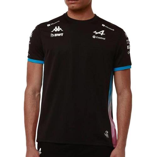 Textil Homem T-shirts e Pólos Kappa  Preto