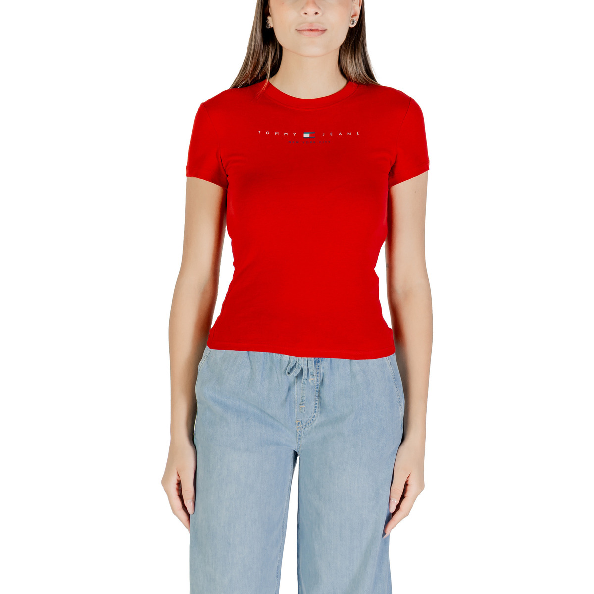 Textil Mulher T-Shirt mangas curtas Tommy Hilfiger TJW SLIM TJ US LINEA DW0DW21422 Vermelho