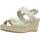 Sapatos Mulher Sandálias Tommy Hilfiger SEASONAL WEBBING MID WED Bege