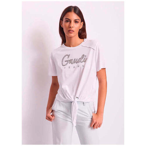 Textil Mulher T-shirts e Pólos Gaudi 511BD64029-2100-1-31 Branco
