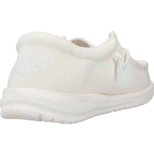 HEYDUDE WALLY YOUTH SLUB CANVAS Branco