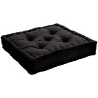 Casa Almofadas Christian Cane Coussin de sol garni  50 x 50 cm  100 % coton Preto