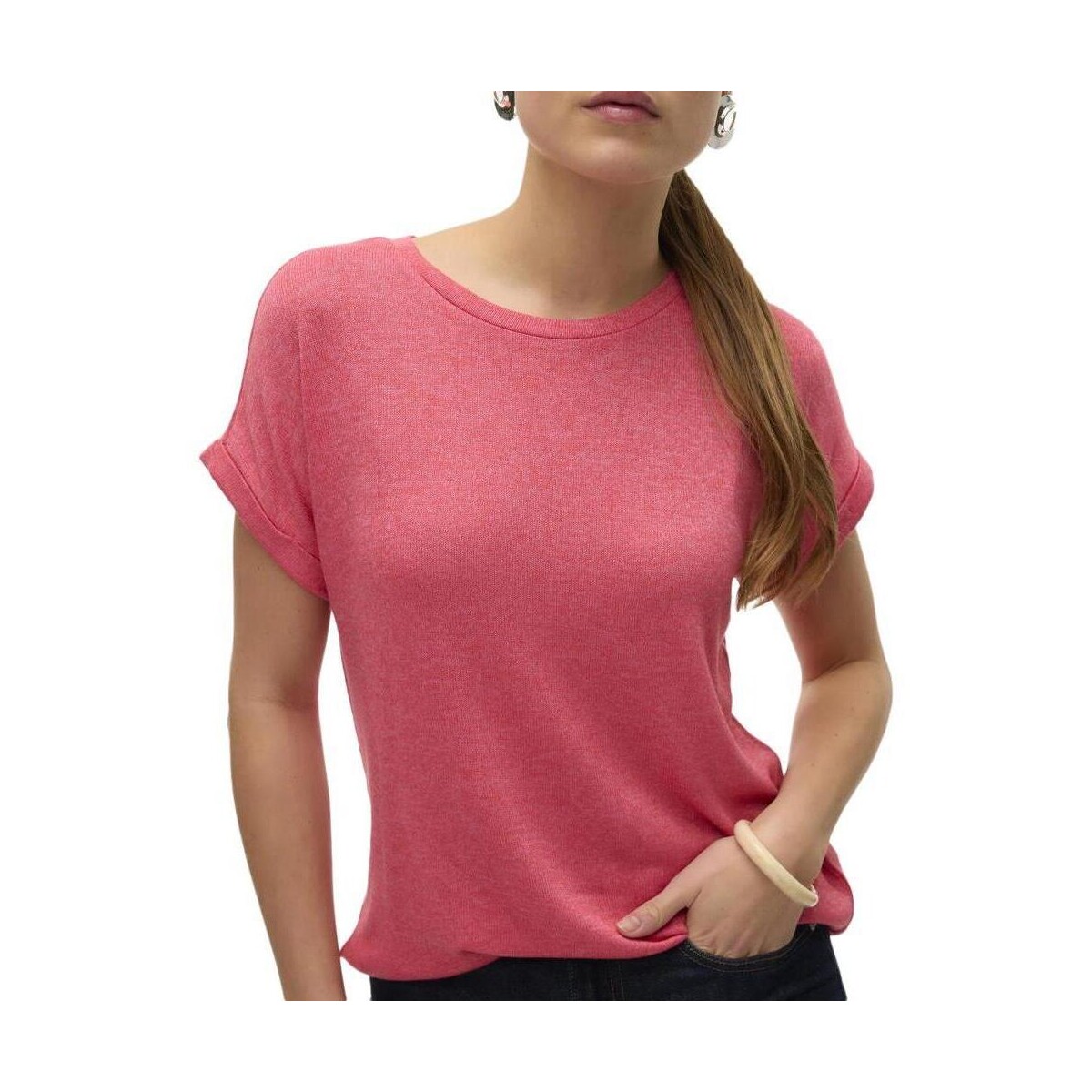 Textil Mulher T-shirts e Pólos Vero Moda  Rosa