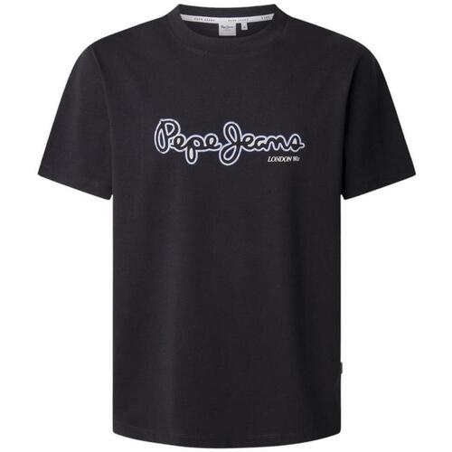 Textil Homem T-shirts e Pólos Pepe jeans  Preto