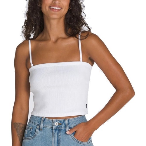 Textil Mulher Tops / Blusas Vans DREW RIB TUBE TOP Branco
