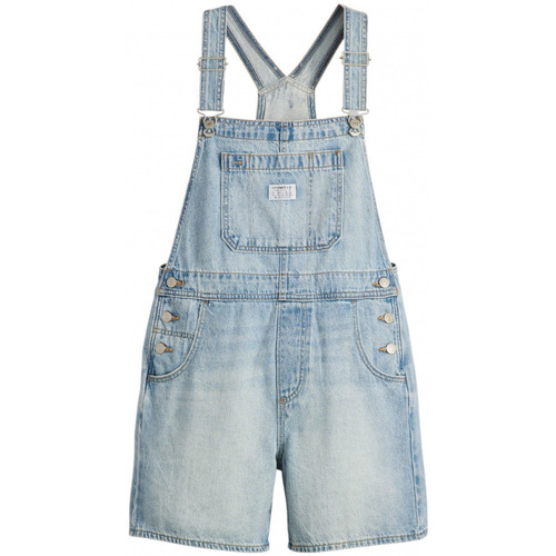 Textil Mulher Macacões/ Jardineiras Levi's 001UY-0000 UTILITY SHORTALL-SUMMER JOB Azul