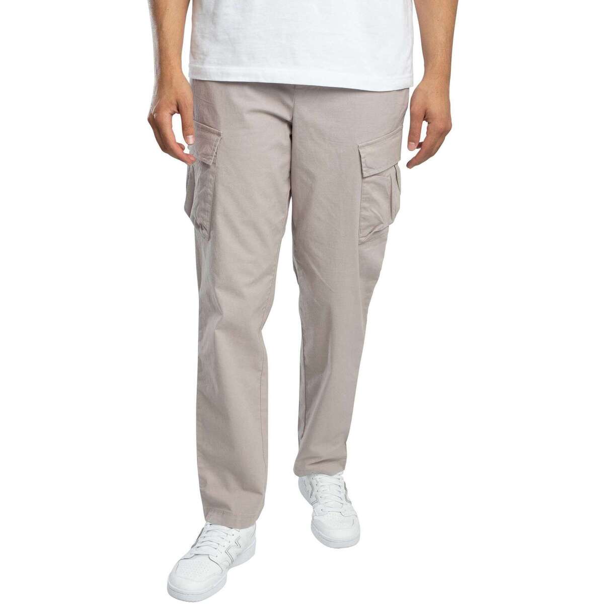 Textil Homem Calça com bolsos Lyle & Scott Calça cargo ripstop de algodão elástico Bege
