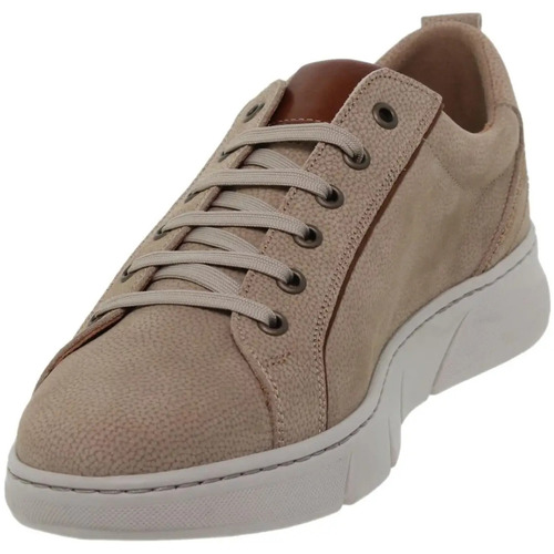 Casual |Sapatos de couro com cordões | Homem Cáqui