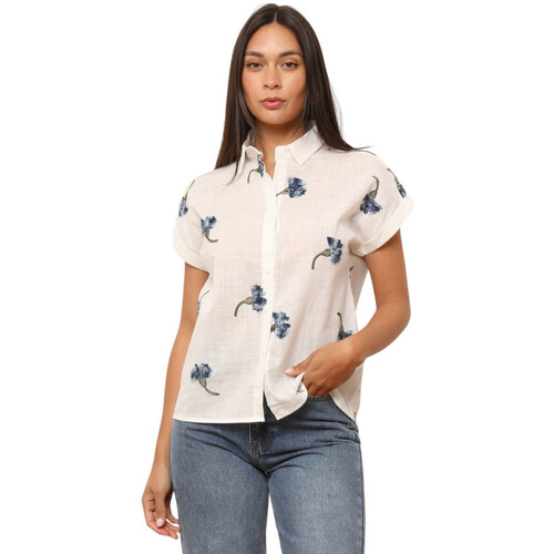 Textil Mulher camisas La Modeuse 75353_P178060 Branco