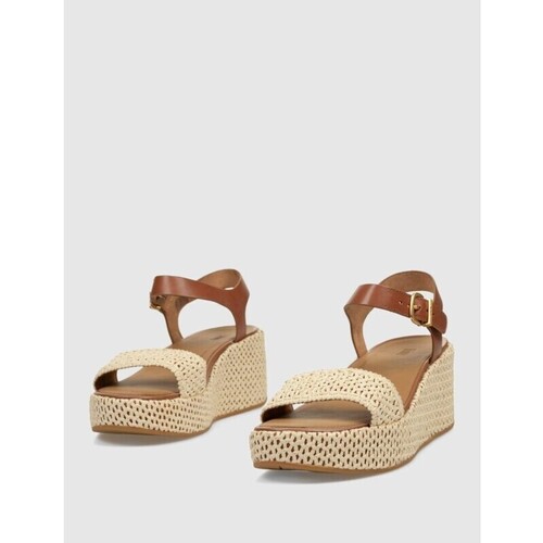 FitFlop SANDALIA  PLATFFORMS WOVEN BEIG Bege