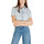 Textil Mulher camisas Tommy Hilfiger CROPPED SS SHIRT CI6 DW0DW21072 Azul