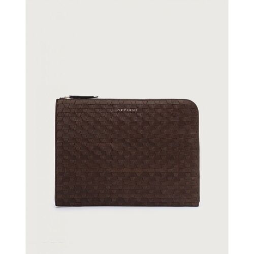 Malas Homem Bolsa Orciani P00734 CHEVRETTE WOVEN - PORTADOCUMENTI-TESTA DI MORO Castanho