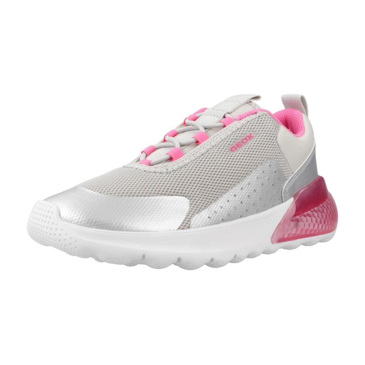 Sapatos Rapariga Sapatilhas Geox J ACTIVART ILLUMINUS Cinza