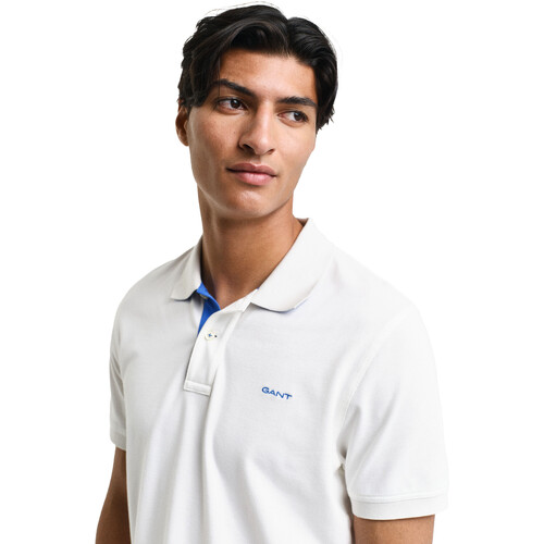 Gant Polo  Homem Contrast Collar Branco Branco