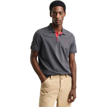 Gant Polo  Homem Contrast Collar Cinza