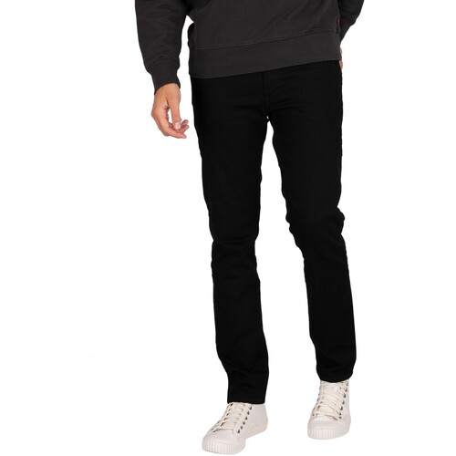 Textil Homem Calças de ganga slim Levi's  Preto