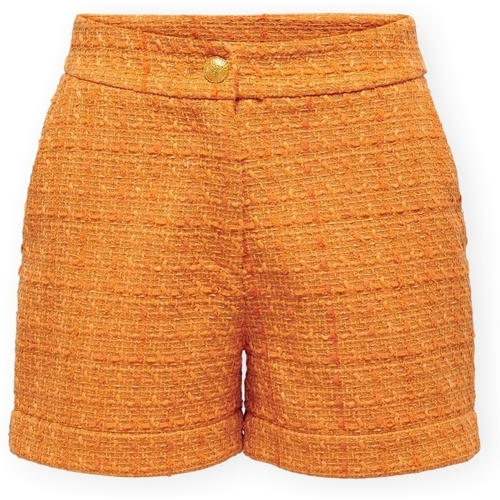 Textil Mulher Shorts / Bermudas Only Calções Billie Boucle - Apricot Laranja