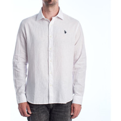Textil Homem Camisas mangas comprida U.S Polo Assn. US41104030-100 Branco