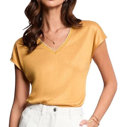 Textil Mulher T-shirts e Pólos Morgan  Amarelo