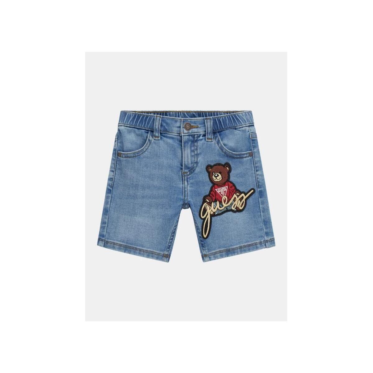 Textil Rapaz Shorts / Bermudas Guess N5GD14D4CA0 Azul