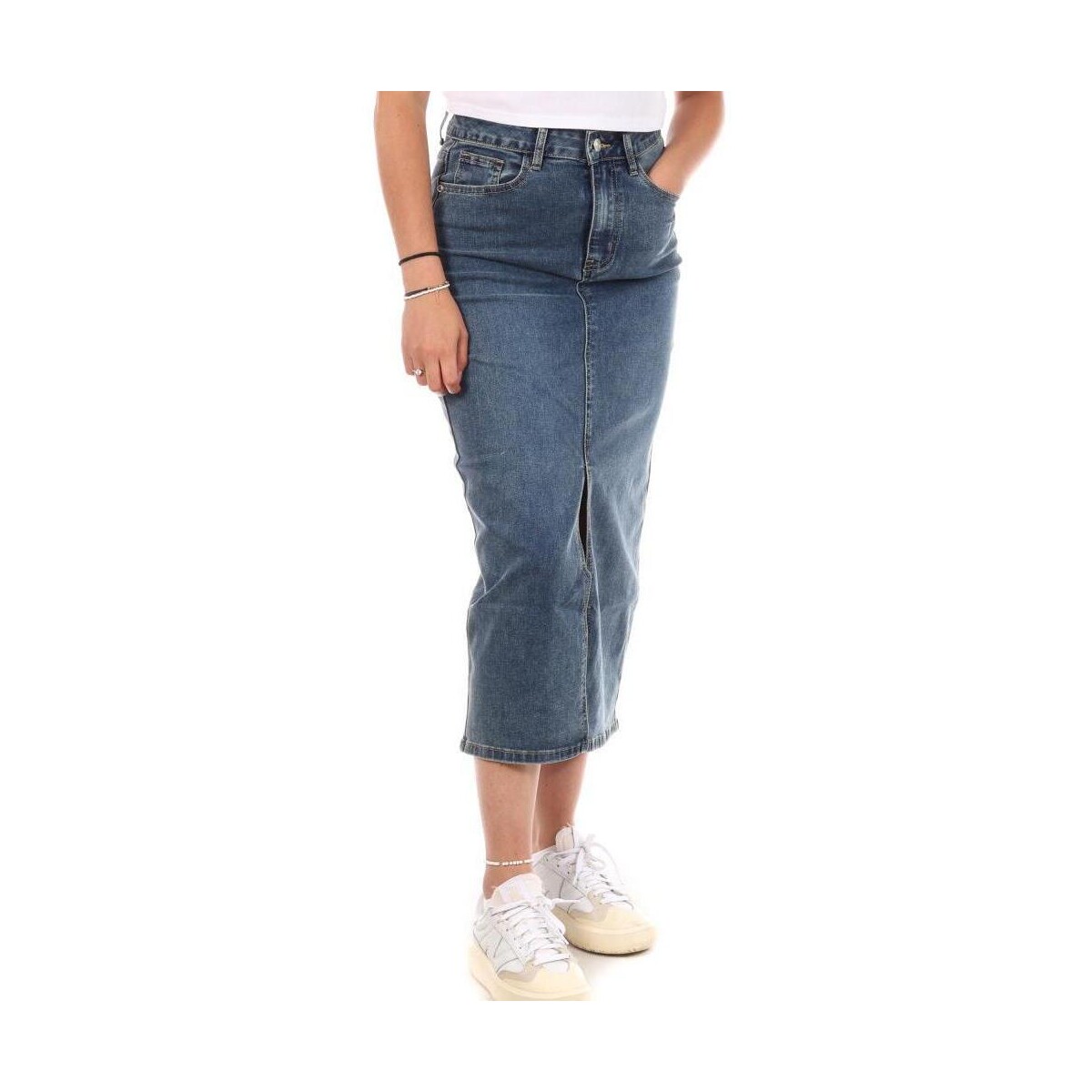 Textil Mulher Saias Monday Premium  Azul