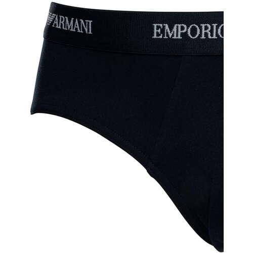 Emporio Armani Pacote com 3 cuecas de algodão elástico Azul