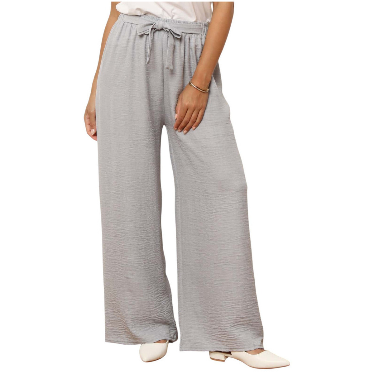 Textil Mulher Calças La Modeuse 75714_P179199 Cinza