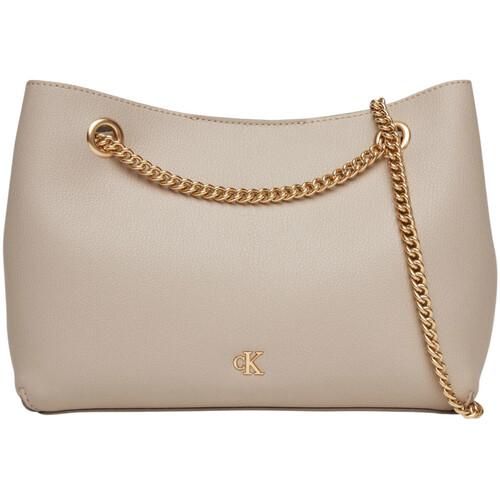 Malas Mulher Bolsa Calvin Klein Jeans MNML MNGRM SHLDR BG LV04F3205G Bege