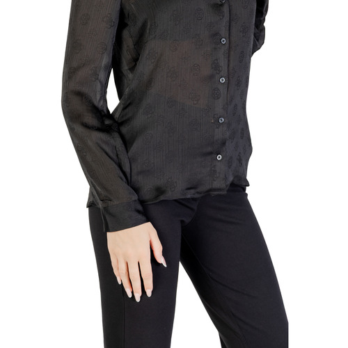 Guess LS MARTHE LOGO SHIRT W5YH1A WHCR2 Preto