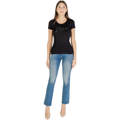 Guess CN SS EMBRO SCRIPT LOGO TEE W5YI46 J1314 Preto