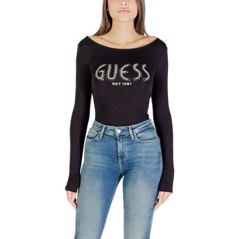 Roupa de interior Mulher Bodies Guess LS NEVA HOTFIX LOGO BODY W5YP05 K68D2 Preto