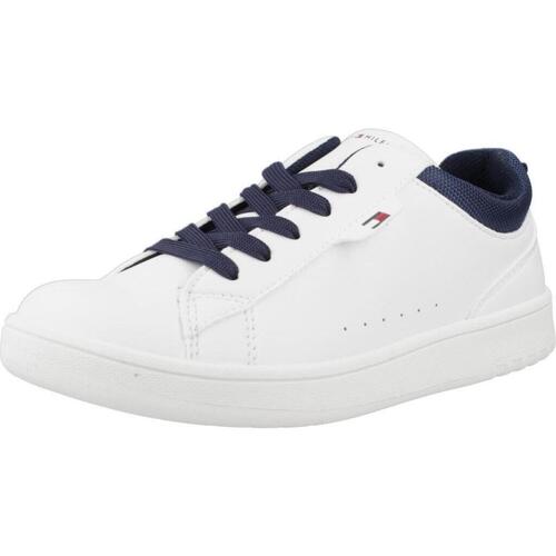 Sapatos Rapaz Sapatilhas Tommy Hilfiger LOW CUT LACE-UP Branco