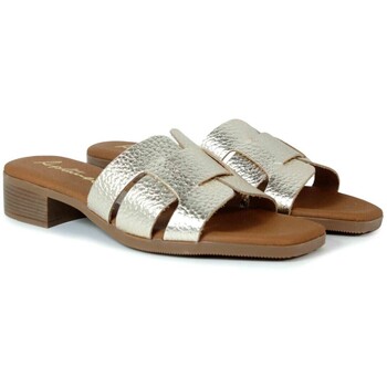 Sapatos Mulher Sandálias Aplauso SANDALIAS DE PIEL CON TACÓPN BAJO  698 ORO Ouro