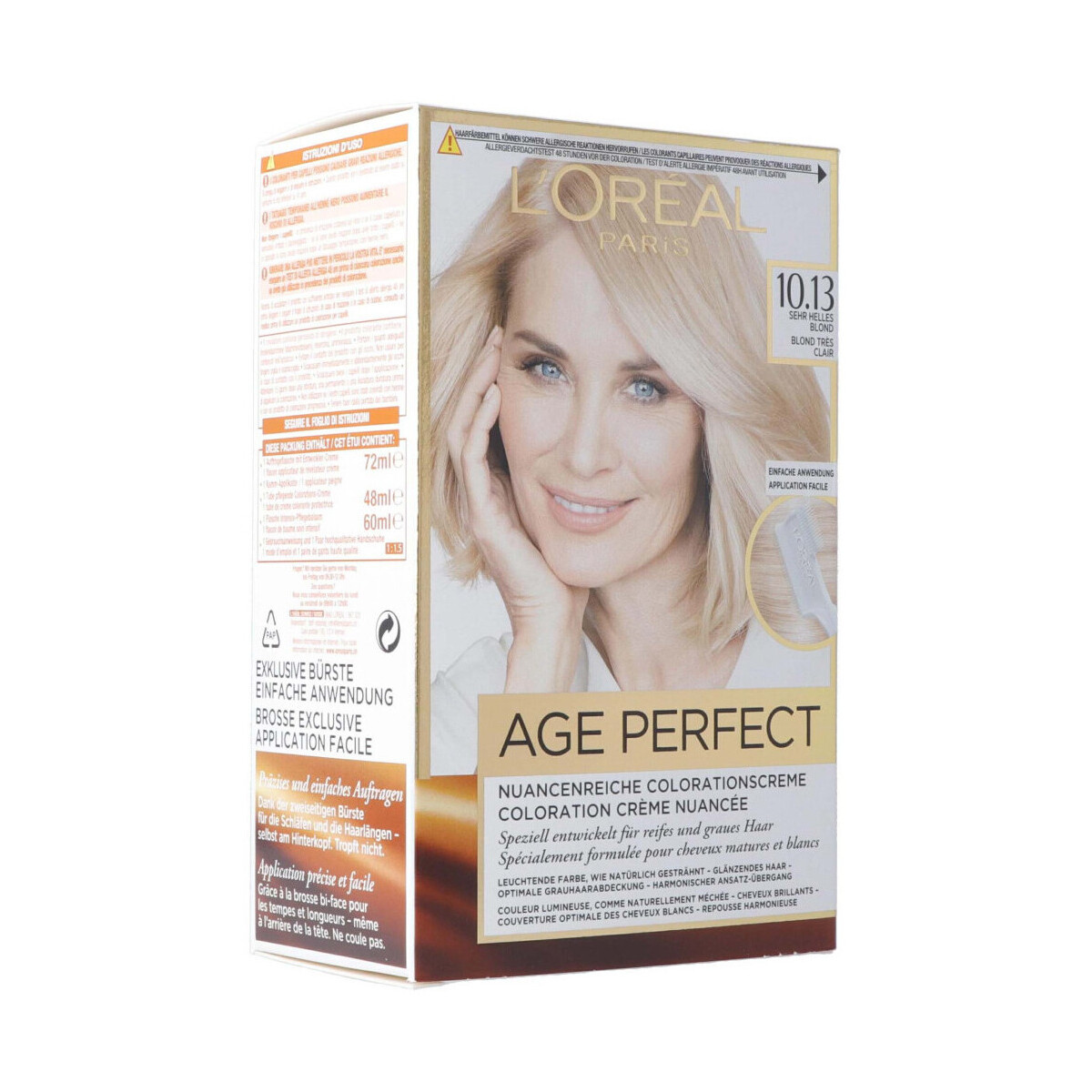 beleza Mulher Coloração L'oréal Age Perfect Toned Cream Hair Color - 10.13 Blond Très C Bege
