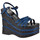 Sapatos Mulher Sapatilhas No End Glitter Zeppa140 Azul