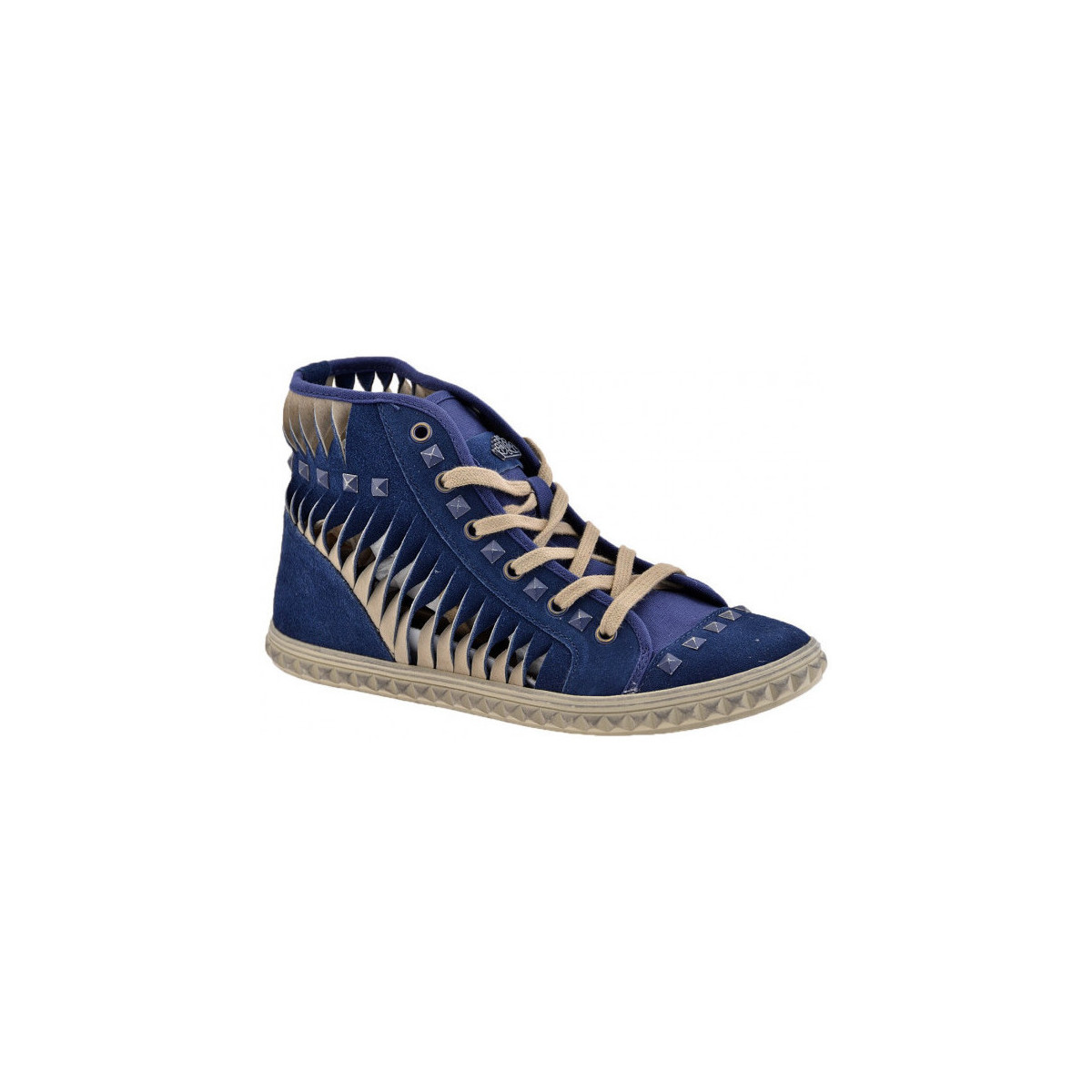 Sapatos Mulher Sapatilhas Fornarina Sneaker  Mid  Bulloni Azul