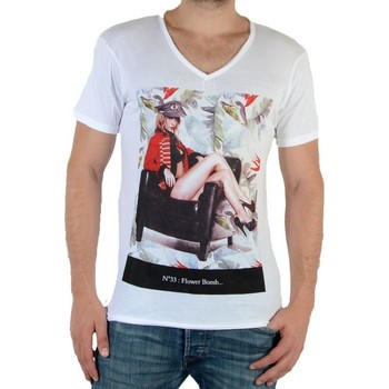 Textil Homem T-Shirt mangas curtas Eleven Paris 32832 Branco