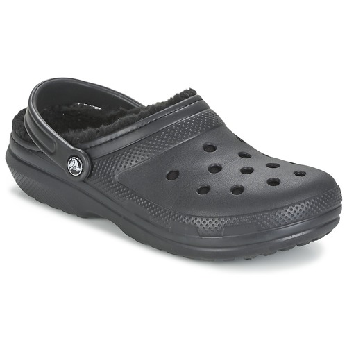 Sapatos Tamancos Crocs Block CLASSIC LINED CLOG Preto