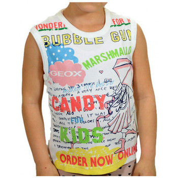 Textil Criança T-shirts e Pólos Geox Canotta Branco