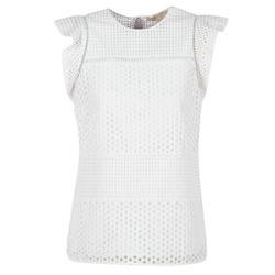 Textil Mulher Tops / Blusas Nowhere To Hide COMBO EYELET S/S Branco